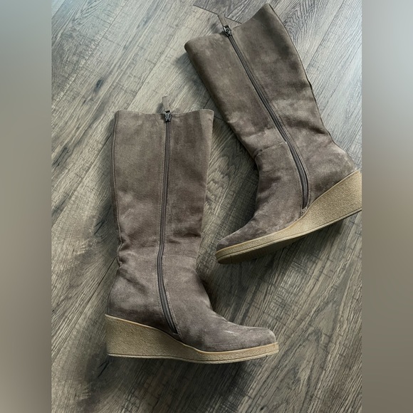 Suede wedge boots - Picture 5 of 7